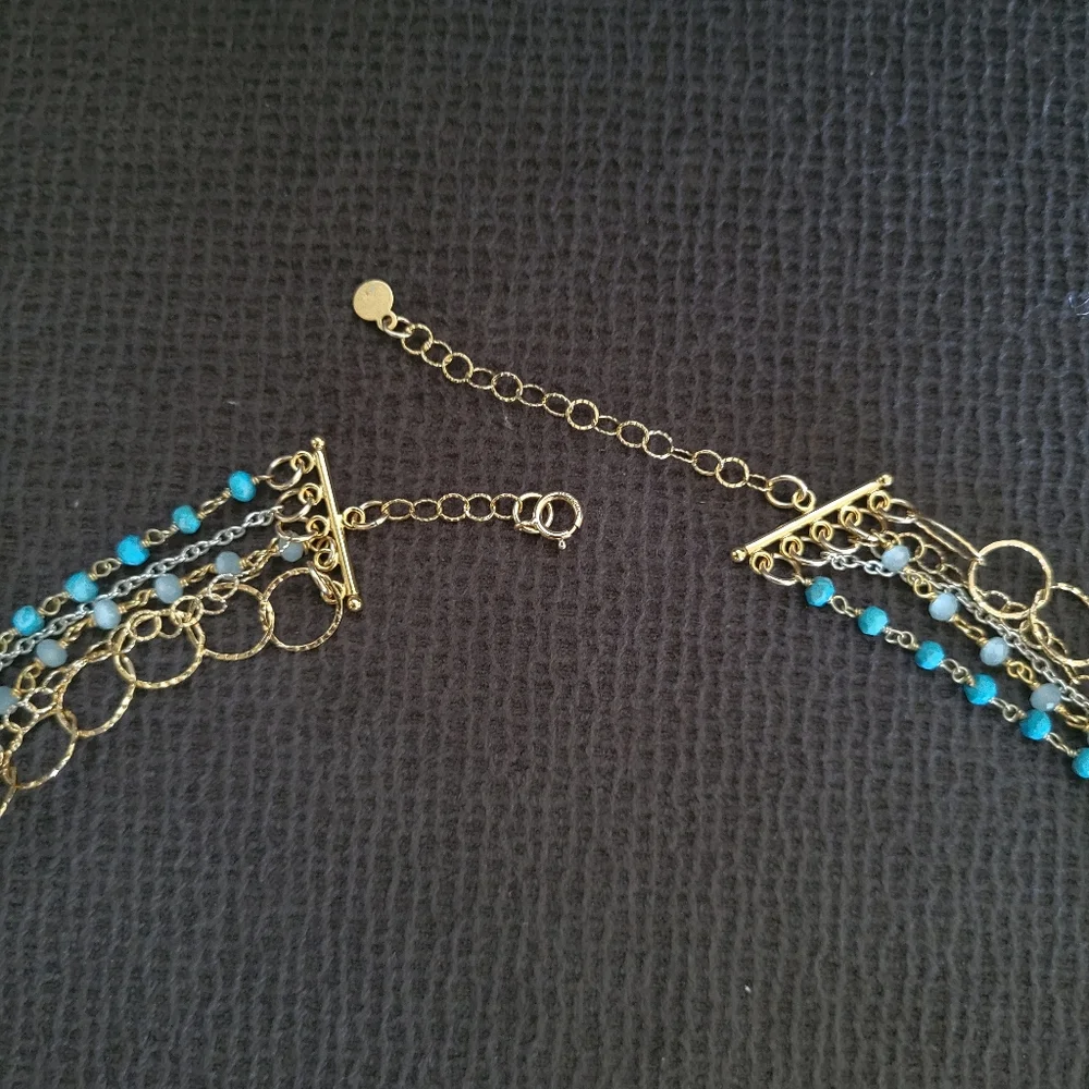 Five🖐 Strand Necklace Statement Necklace - Picture 4 of 16